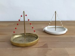 Handcrafted ceramic and bronze Christmas constructions